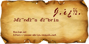 Jónás Ábris névjegykártya
